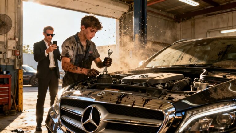 La Lección Silenciosa del Motor Roto: El Niño del Taller que Nadie Vio Venir